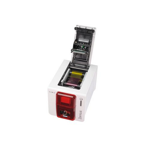 EVOLIS ZENIUS GO PACK PVC CARD PRINTER Single USB RED 300dpi ETHERNET  Ribbon Card Software