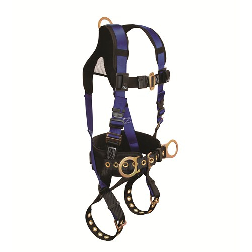 Falltech 7073b2x, Contractor Plus Belted Body Harness,xl, 3 D-rings