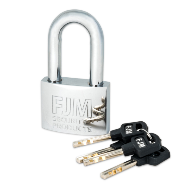 Fjm Security Sprm60-cr, Long Shackle Padlock - Chrome