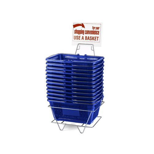 Garvey Bskt-40911, Regular Basket Set Blue, Wire Handles