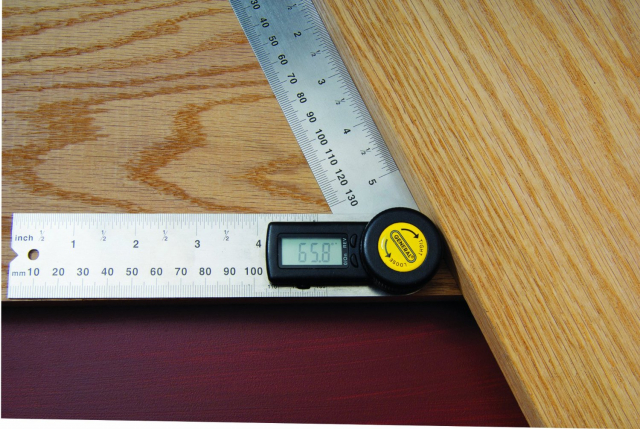 General Tools Digital Angle Finder Ruler #822 - 5 Stainless Steel  Woodworking Protractor Tool with Large LCD Display