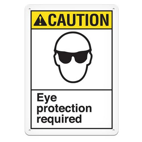 Ghs Safety Ans3012vl, Vinyl Safety Sign "caution Eye Protect"