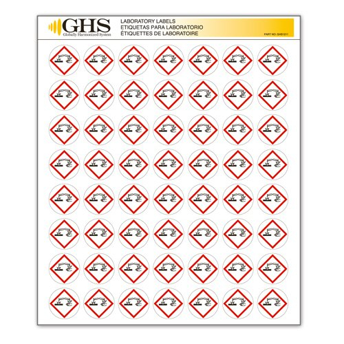 Buy GHS Safety GHS1211, 1" Corrosive Pictogram Label - MegaDepot