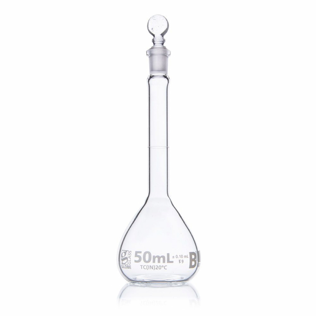 Buy Globe Scientific 8250050, Volumetric Flask, Globe Glass, Class B