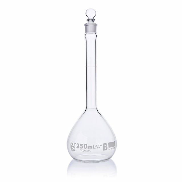 Buy Globe Scientific 8250250, Volumetric Flask, Globe Glass, Class B