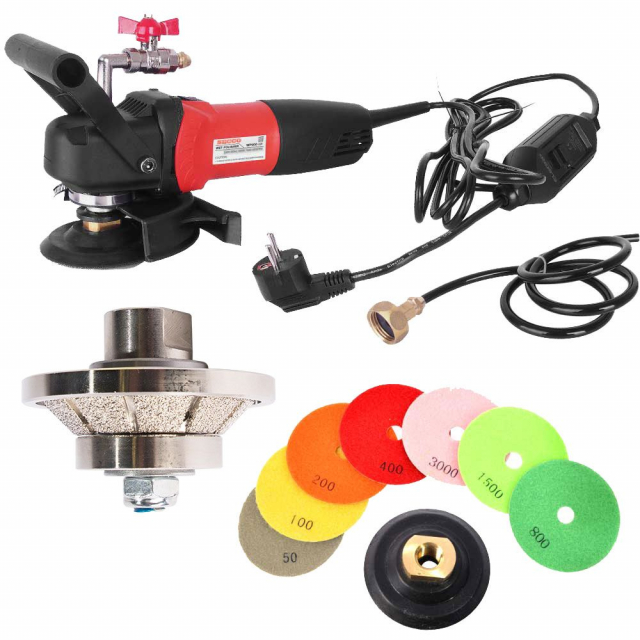 Hardin 38bwvpolset220, Wp800-220 4" Var Speed Polisher, 45 Degree