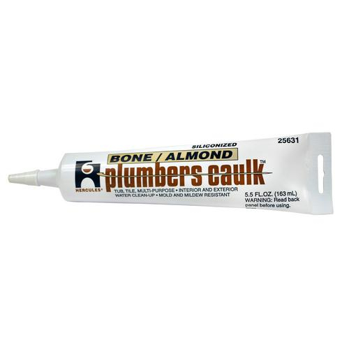 Buy Hercules 25631, Almond/Bone Siliconized AcrylicLatex Plumber Caulk