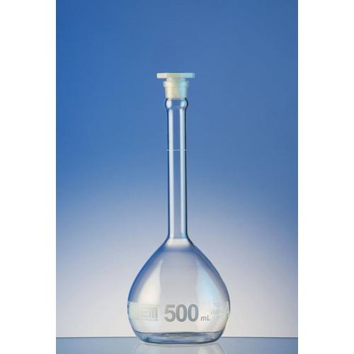 Hirschmann 282p500, Em-techcolor Measuring Flask, Astm With Pe Stopper
