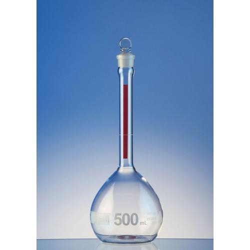Hirschmann 289g500, Em-techcolor Measuring Flask With Red Stripe