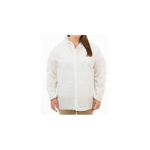 International Enviroguard 2201-2xl, Sms Long Sleeve Shirt, 2xl, White