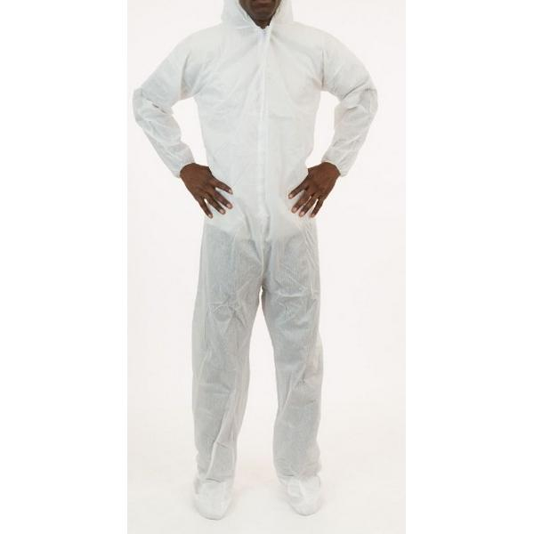 International Enviroguard 2229-l, Sms White Coverall, L