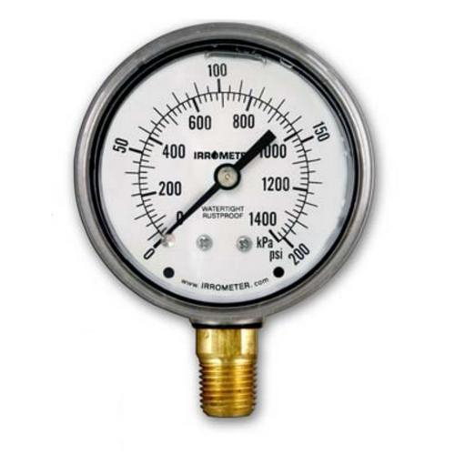 Irrometer 7lf-200, 7lf 200 Psi Liquid Filled Pressure Gauge