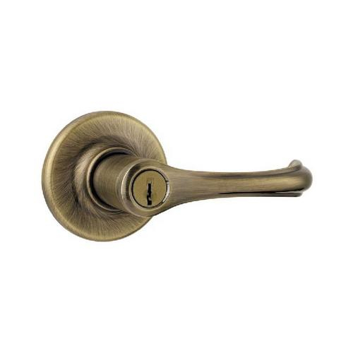Kwikset 400dnl-5s, Dorian Entry Door Lock Smart Key Antique Brass