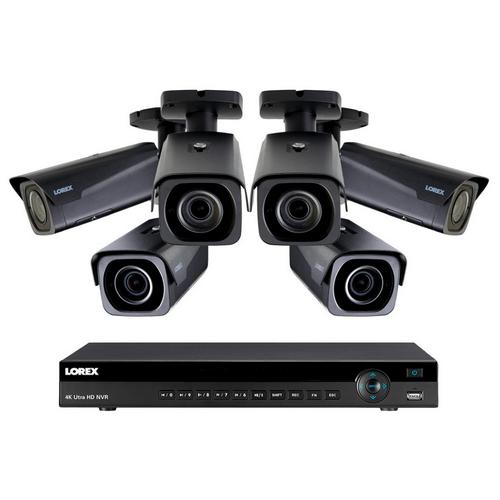 Lorex 4khdip86nv, 8 Channel Nvr System With 6 Outdoor 4k Metal Cameras