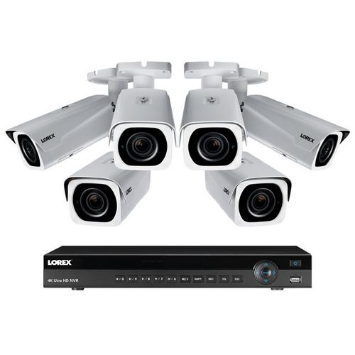 Lorex 4khdip86nvw, 8 Channel Nvr System With 6 Outdoor Metal Cameras