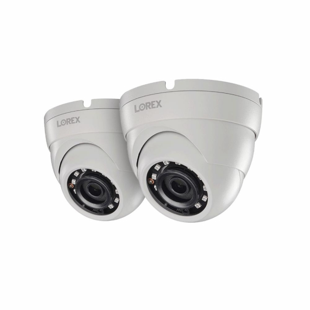 Lorex E581cd-2pk, Hd Ip Dome Camera With Color Night Vision, 5mp