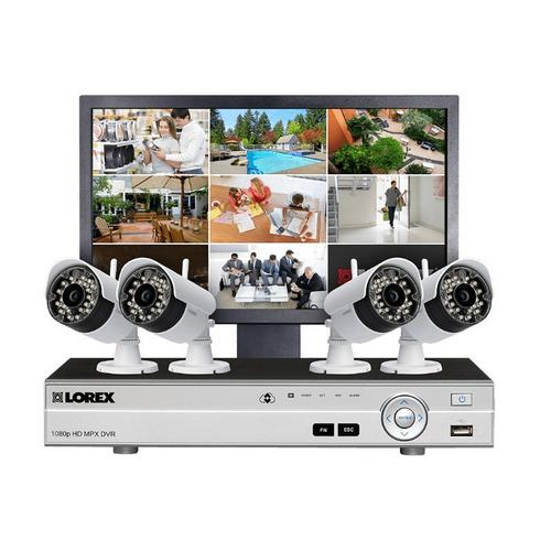 Lorex Lw84mw, Complete Security System W/ 4 Wireless Cameras & Monitor