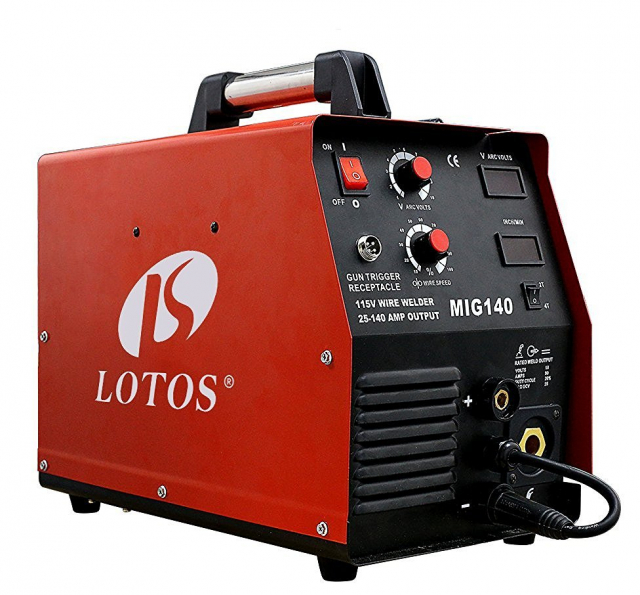 Lotos Mig140, 140a Mig Wire Welder For Flux Cored And Aluminum Gas Shielded Welding