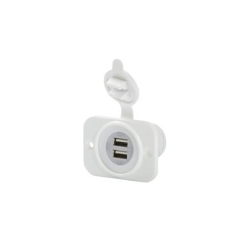 Marinco SeaLink Deluxe Dual USB Charger and 12V Receptacle