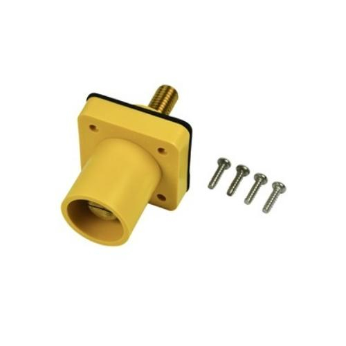 Marinco Cl40mrsb-h, Cl Panel Mount, 400a, 600v, Male, Yellow