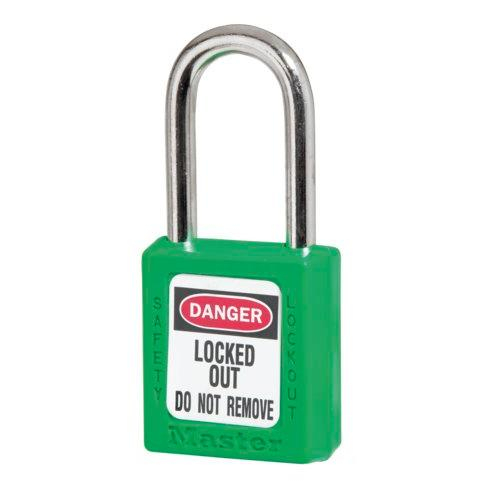 Master Lock 410grn2key, No. 410 Green Zenex Safety Padlock, 2 Keys