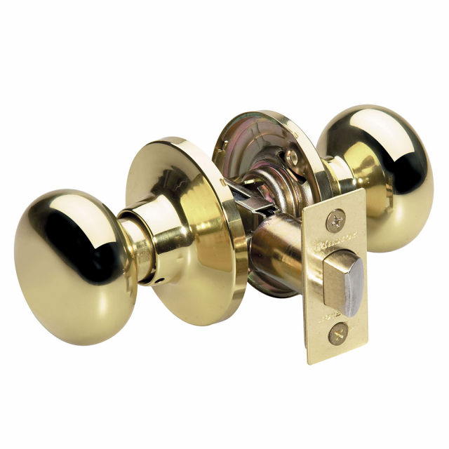 Master Lock BCO0403 Biscuit Passage Door Knob, Bright Brass