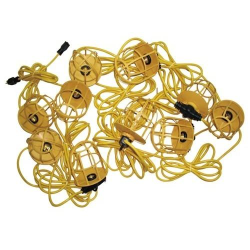 Morris 71190, 50ft Temporary String Lighting With Plastic Lamp Guards