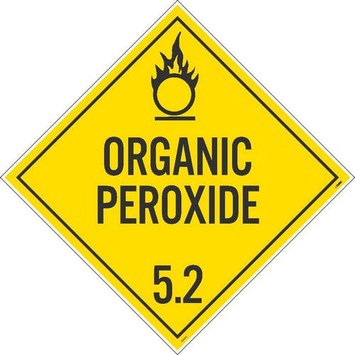 NMC DL15UV50, DOT Placard Sign"Organic Peroxi." (3 Packs of 50 pcs)
