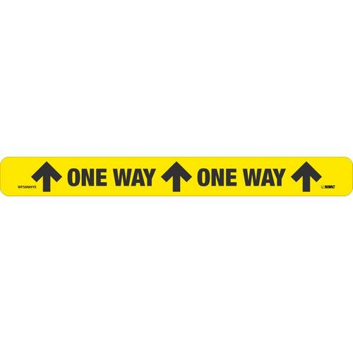 One way system Arrow Yellow SignInfoSafetyDigital PDF A4 Round Direct 