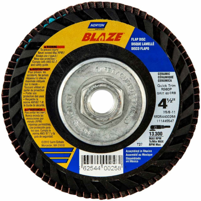 Buy Norton 66254400258, Blaze R980P Norton Flap Discs, 41/2 x 5/811