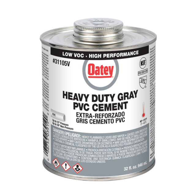 Oatey 32 Oz. PVC Regular Cement, Clear - 31015