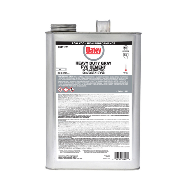 Buy Oatey 31118V, Heavy Duty Gray PVC Cement, (6 Packs) Mega Depot