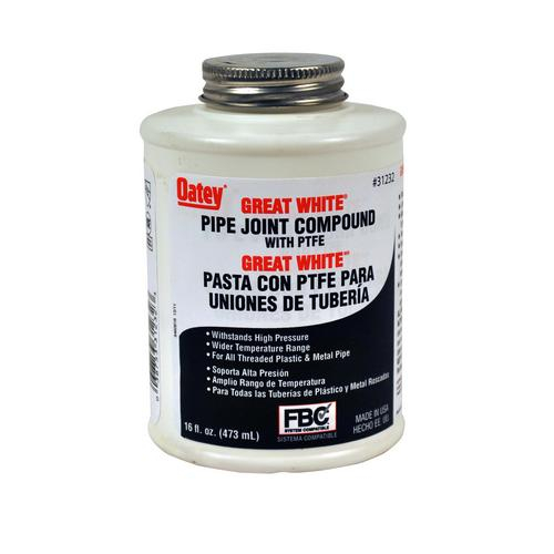 Oatey 31232, Great White 16 Fl.oz. Pipe Joint Compound With Ptfe