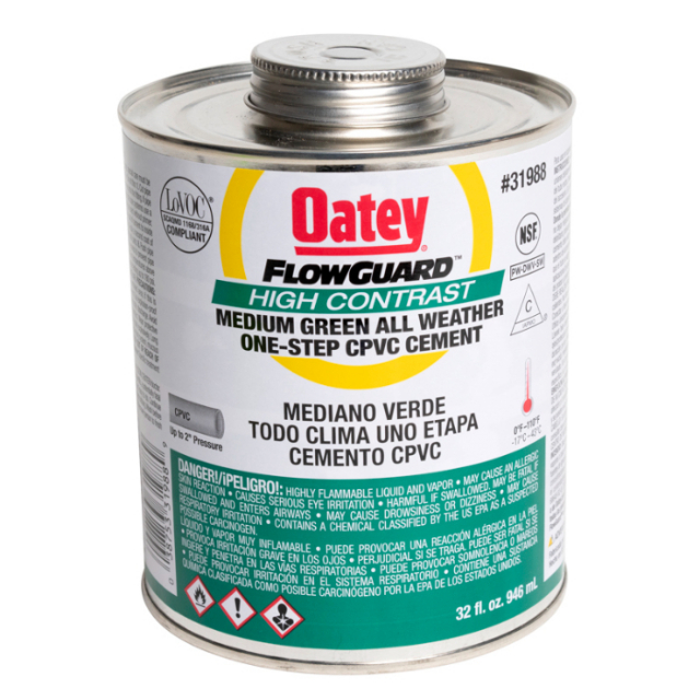 32oz CPVC All Weather 1 Step Green Cement