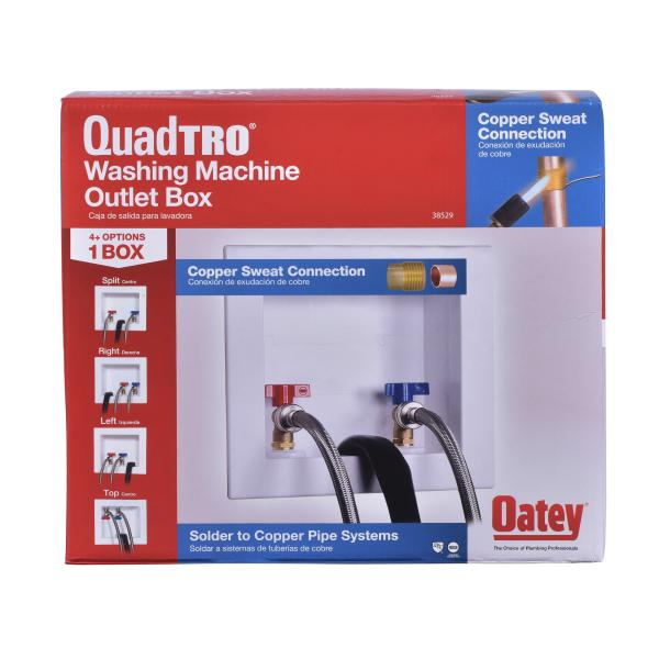 Buy Oatey 38529, Quadtro 1/4" Turn Copper Washing Machine Outlet Box