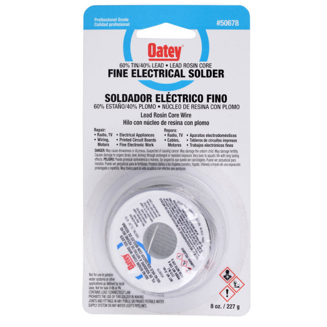 Buy Oatey 50678, 1/2 lb. 60/40 Rosin Core Solder, (12 Packs) Mega Depot