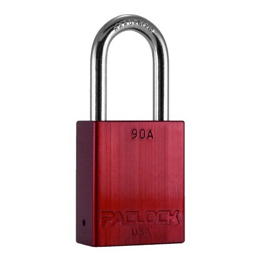Paclock 90a-1-1/2-red With Mk, 90a Al Rekeyable Padlock With Mk