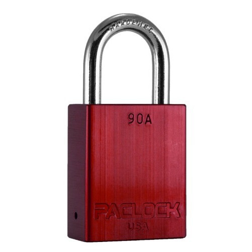 Paclock 90a-1-3/16-red With Mk, 90a Al Rekeyable Padlock With Mk