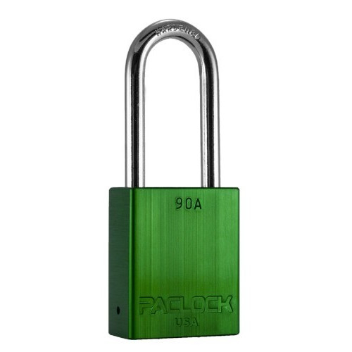 Paclock 90a-2-grn With Mk, 90a Aluminum Rekeyable Padlock With Mk