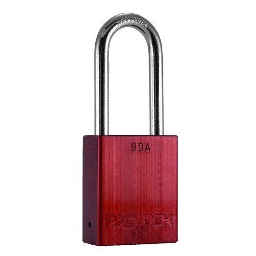 Paclock 90a-2-red With Mk, 90a Aluminum Rekeyable Padlock With Mk