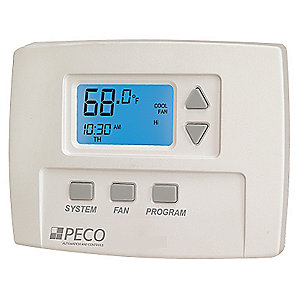 Peco 69378, Ta180-001 3-speed Fan Programmable Thermostat