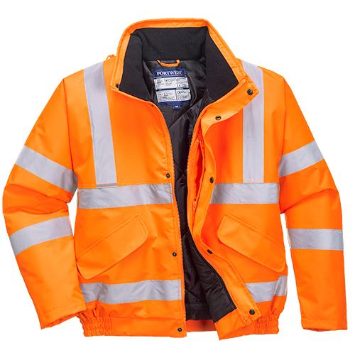 Portwest URT32 Hi-Vis Protective Workwear Bomber Jacket Orange, 4X-Large