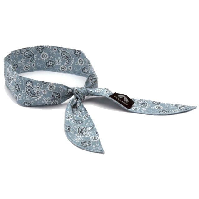 Pyramex Cnb100g, Beaded Cooling Bandana, Gray Paisley