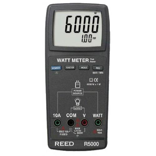 Buy REED Instruments R5000, 6000W True RMS Watt Meter - Mega Depot