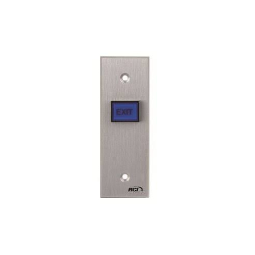Rutherford Controls 970n-mo-24 X 28, Momentary Action Blue Exit Button
