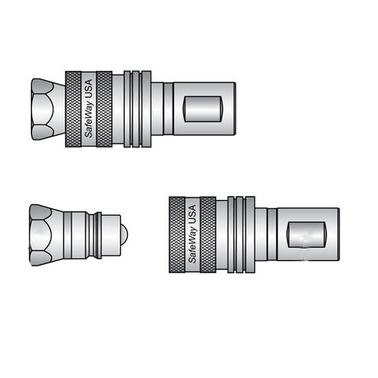 Pack of 6 pcs S70 Series 1/2 x 4.39 Steel Quick Action Coupling w/ 3/4-16 Female ORB Thread Safeway Hydraulics S70-15 Pack of 6 pcs S70 Series 1/2 x 4.39 Steel Quick Action Coupling w/ 3/4-16 Female ORB Thread Safeway Hydraulics S70-15
