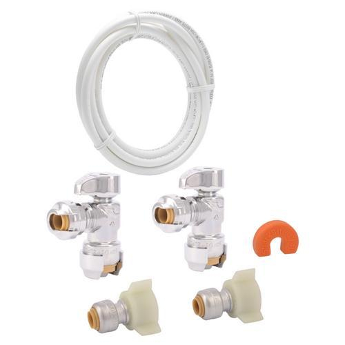 Sharkbite 25087, Faucet Connector Kit With Angle Stop In Retail Bag