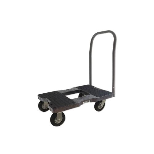 Snap-loc Sl1500p6ab, 32" X 20-1/2" X 9-1/2" Air-ride Push Cart Black Dolly, 1500lb