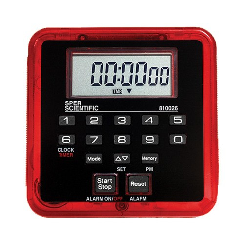 Sper Scientific 810026rc, Count Up/down Red 100 Hour Timer
