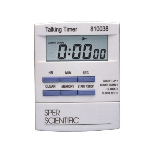 Sper Scientific 810038c, Talking Lab Countdown Timer W/ Certification